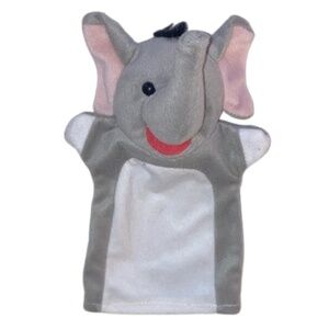 Melissa & Doug Gray and White Elephant Hand Puppet Toy